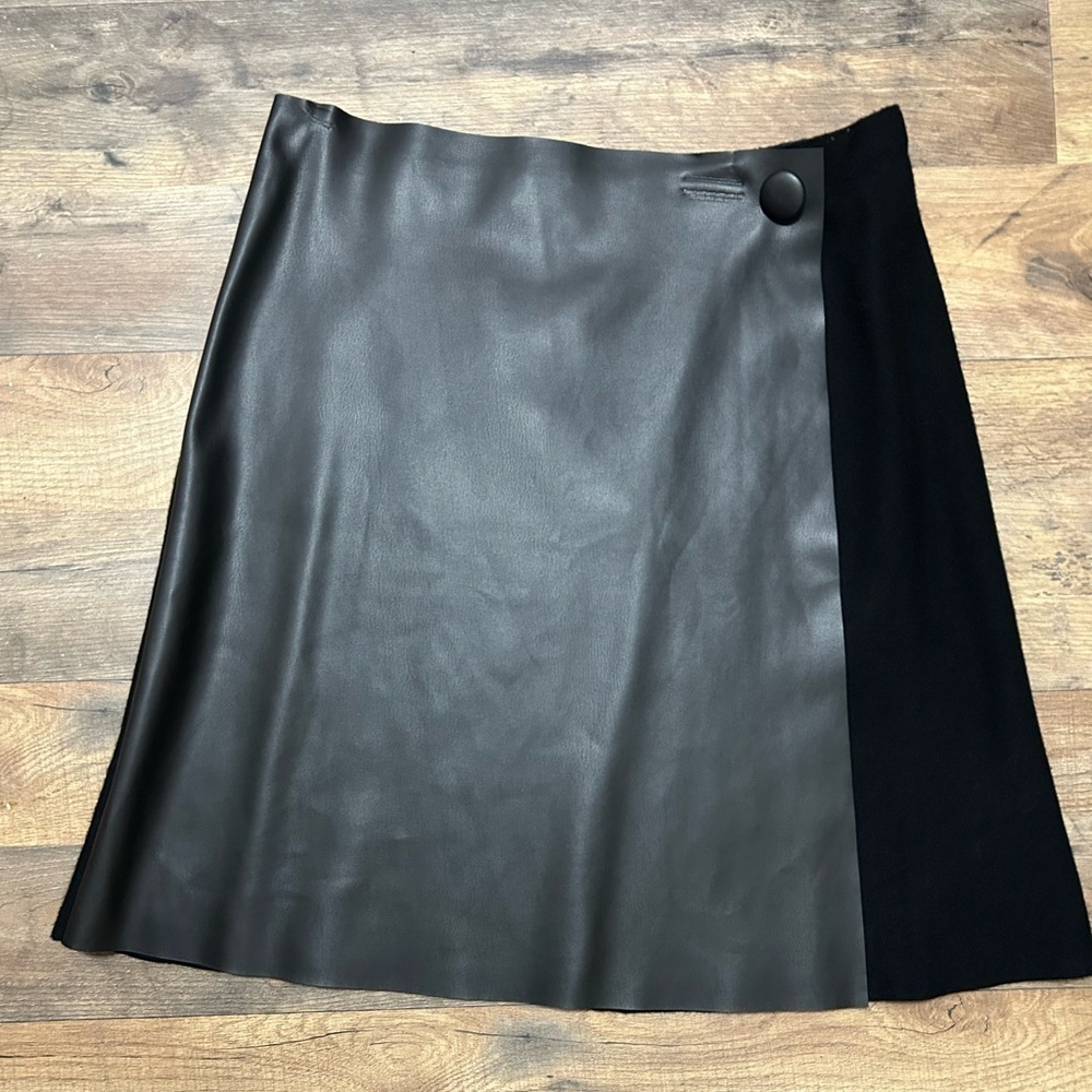 Milano  Black and Dark Brown A-Line Skirt